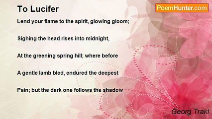 Georg Trakl - To Lucifer