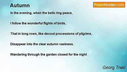 Georg Trakl - Autumn