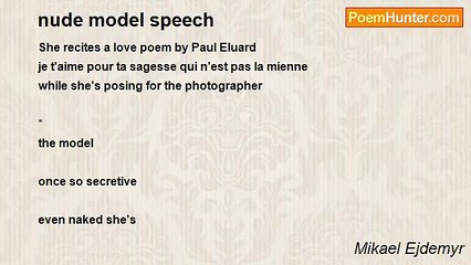 Mikael Ejdemyr - nude model speech (characters # 8)