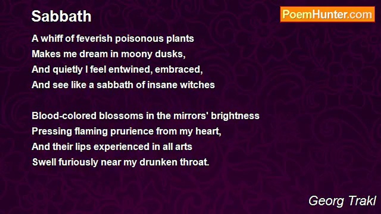 Georg Trakl - Sabbath