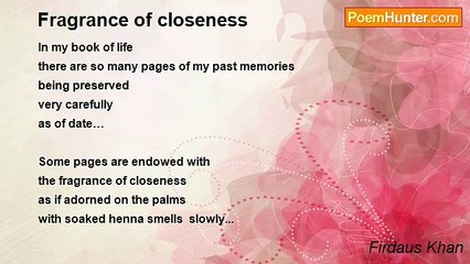 Firdaus Khan - Fragrance of closeness