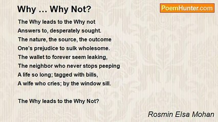 Rosmin Elsa Mohan - Why … Why Not?