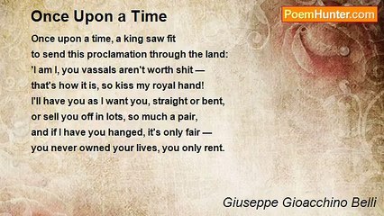 Giuseppe Gioacchino Belli - Once Upon a Time