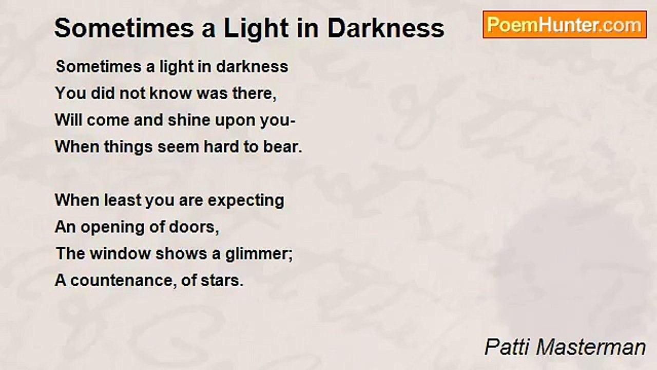 Patti Masterman - Sometimes a Light in Darkness