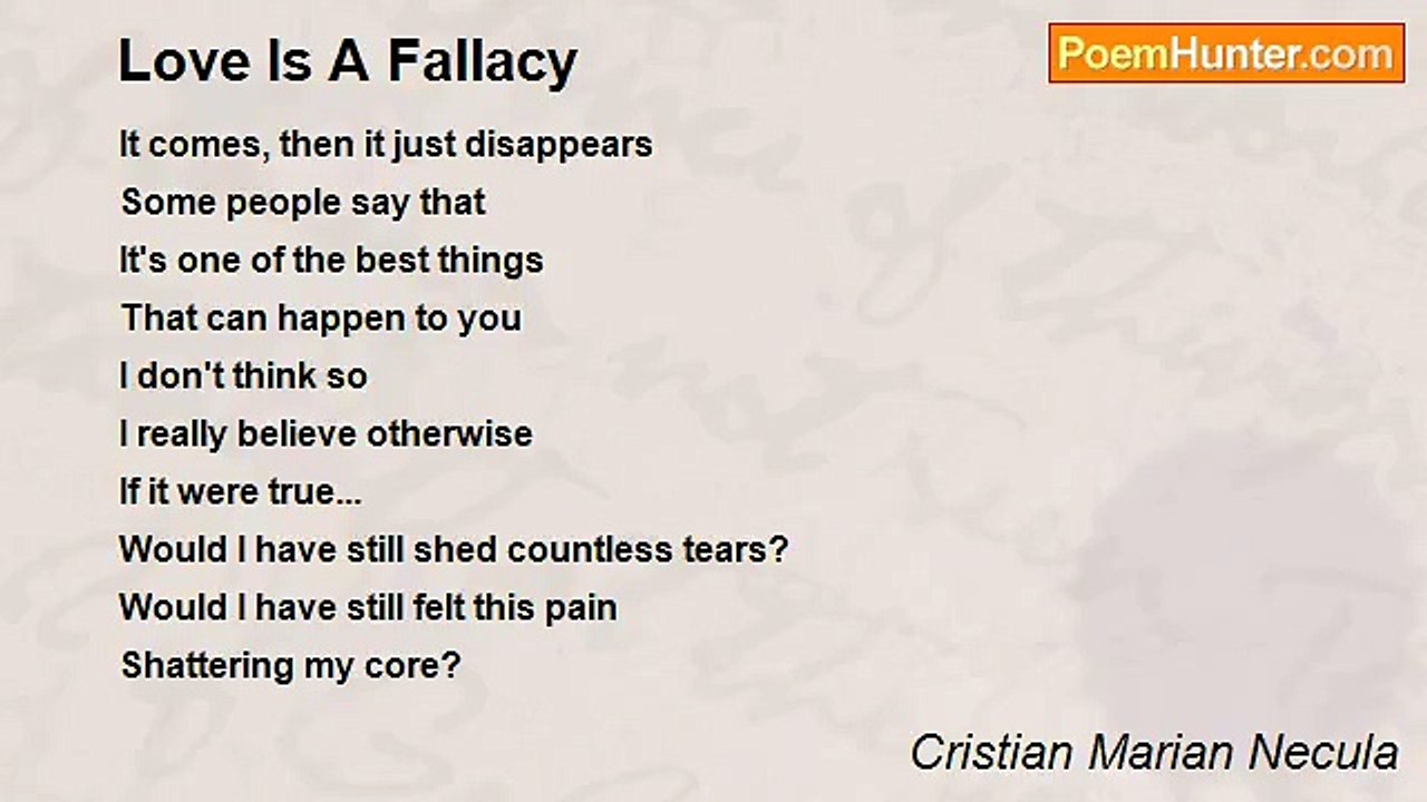 Cristian Marian Necula - Love Is A Fallacy