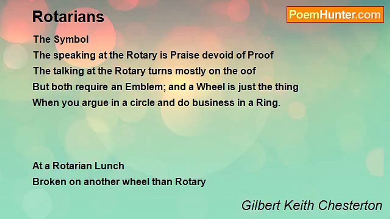 Gilbert Keith Chesterton - Rotarians