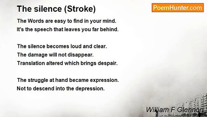 William F Glennon - The silence (Stroke)