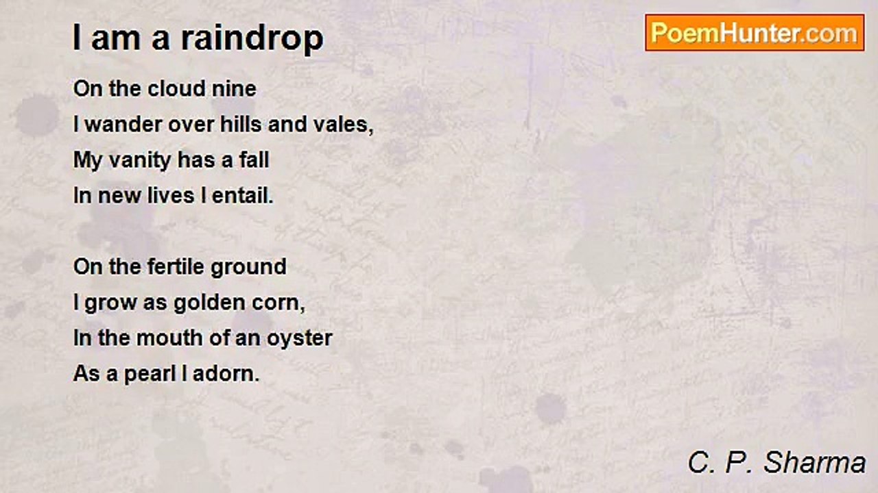 C. P. Sharma - I am a raindrop