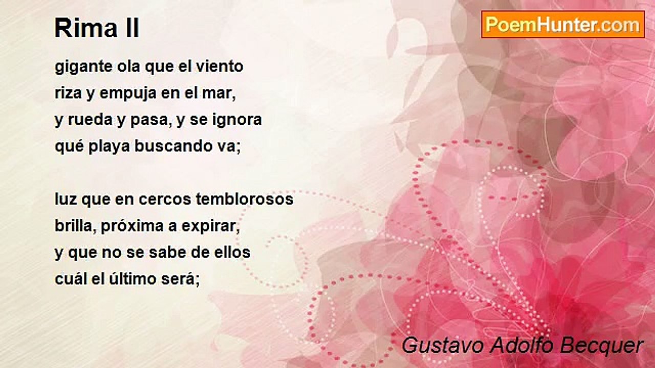 Gustavo Adolfo Becquer - Rima II