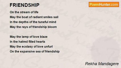 Rekha Mandagere - GROWTH OF FRIENDSHIP