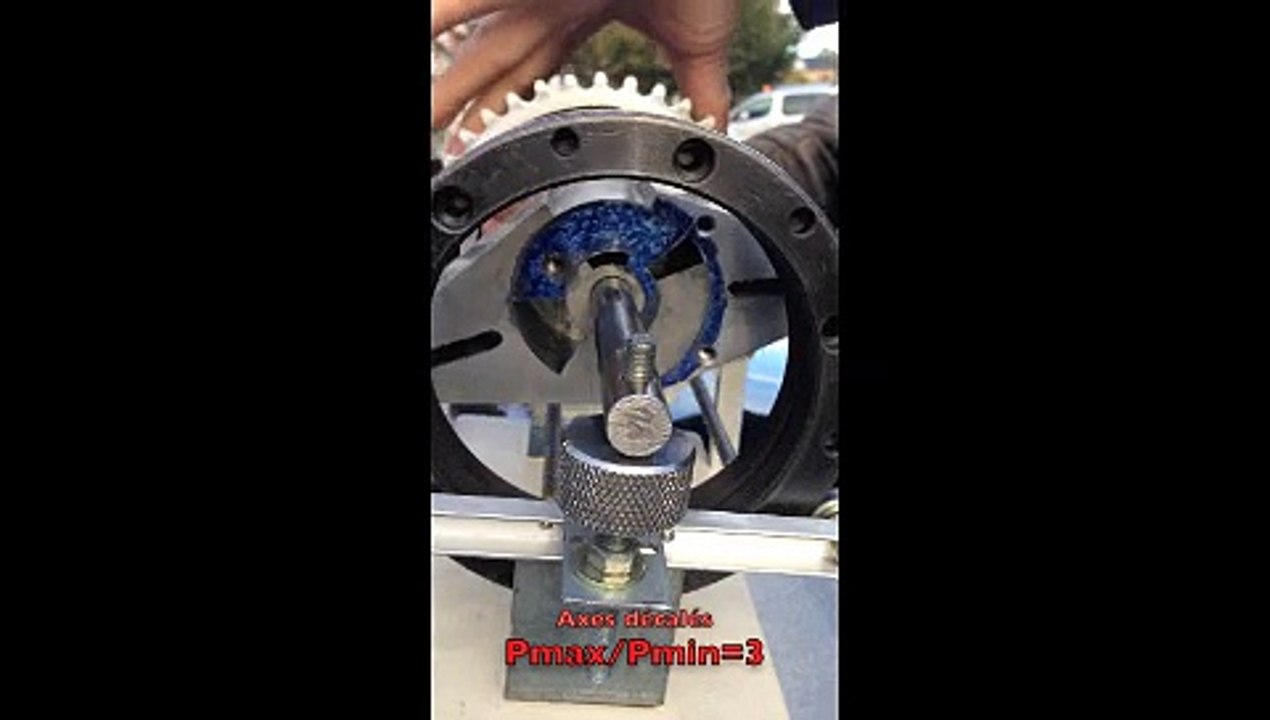 turbine strato-volumètrique à EMGC demonstrateur proof of concept d'une machine de 41 cm3 dotée du dispositif de compression variable en pleine marche