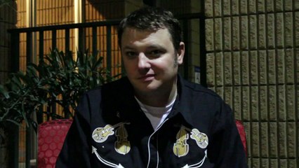 Rob Langford cuts an ad for Walkin On The Blvd Sheffield Remembers 2014 video