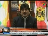 Pdte. Evo Morales lamentó desaparición de normalistas mexicanos