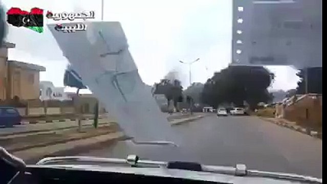 Shahat : Video showing the yesterday blast scene near UNSMIL mediated talks in Shahat