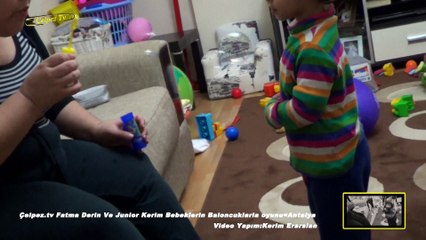 Çelpez.tv Fatma Derin Ve Junior Kerim Bebeklerin Baloncuklarla oyunu=Antalya
