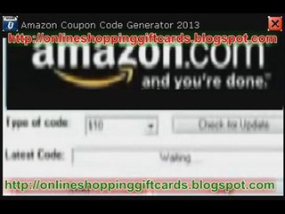 Amazon Coupon Code Generator 2013- free promotional code for online shopping !