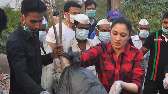 Tamannaah Bhatia Takes Swach Bharat Abhiyan Challenge