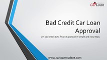 Bad Credit Car Loan Lenders