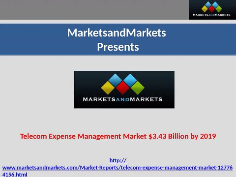 Telecom Expense Management (TEM) Market $3.43 Billion by 2019