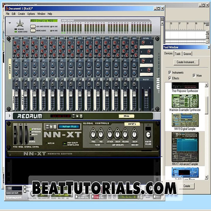Beat Tutorials Part 1  Creating a Hip Hop Beat using Reason