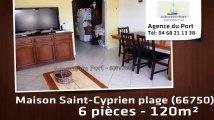 A vendre - maison/villa - Saint-Cyprien plage (66750) - 6 pièces - 120m²