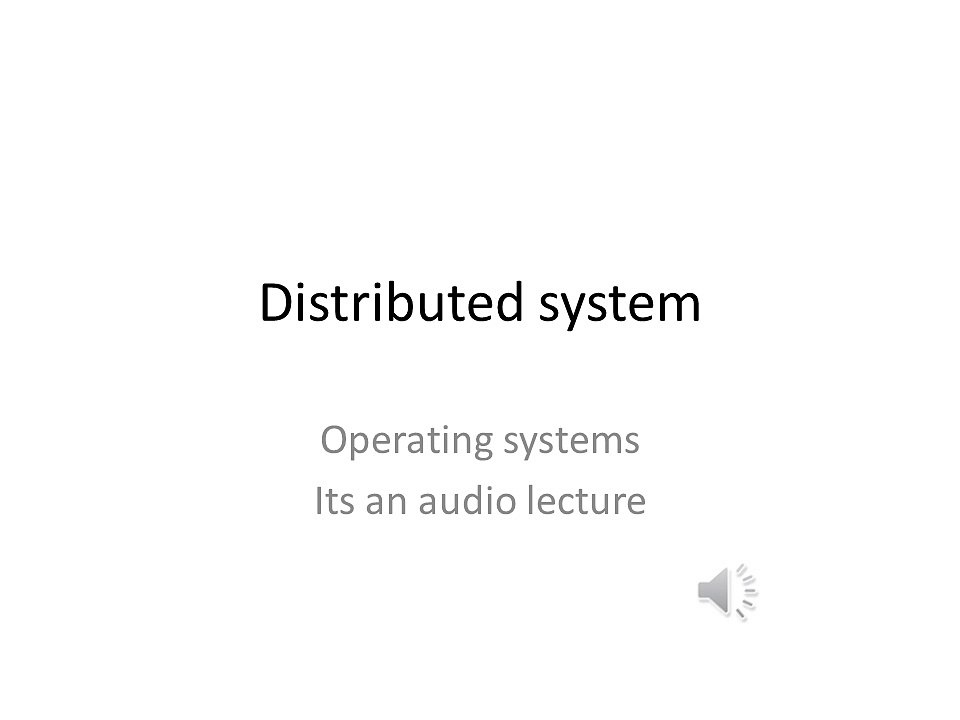 Distributed system