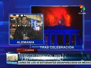Alemania: culminan fiestas por aniversario de caída del muro de Berlín