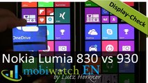 Display-Check Nokia Lumia 830 vs. Lumia 930 – review video