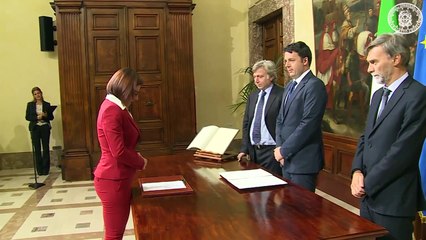 Roma - Giuramento dei Sottosegretari di Stato De Micheli e Faraone (10.11.14)