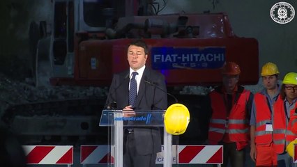 San Benedetto Val di Sambro (BO) - Renzi alla cerimonia per la Variante di Valico (08.11.14)