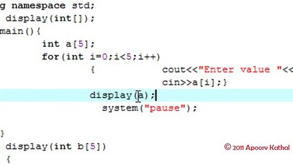 Part- 23 Calling functions with Arrays