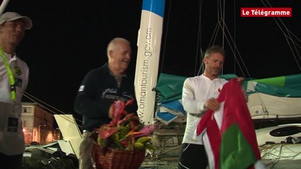 Route du Rhum. Arrivée de Sidney Gavignet