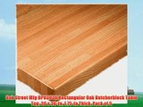 Oak Street Mfg BPO3036 Rectangular Oak Butcherblock Table Top 30 x 36in 175in Thick Pack of 5