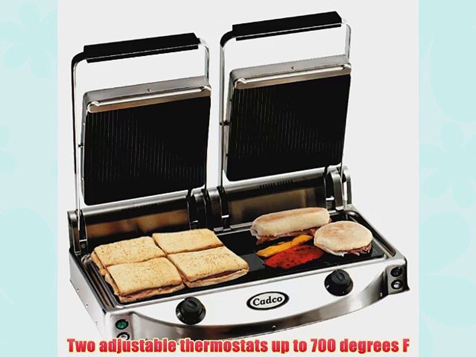 Cadco Double PaniniClamshell 220Volt Grill