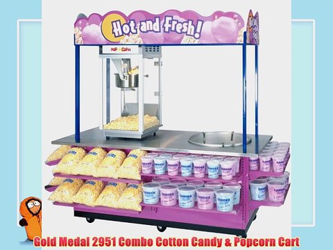 Gold Medal 2951 Combo Cotton Candy Popcorn Cart
