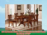 9PC Oval Newton Dining Room Set Extension Leaf Table 8 Wood Seat Chairs 42X78