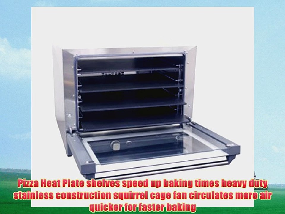 Cadco OV023P Half Size Pizza Convection Oven with Manual Controls 208240Volt2700Watt StainlessBlack