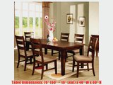 Priscilla Mission Style Antique Oak Finish 7Piece Dinette Set