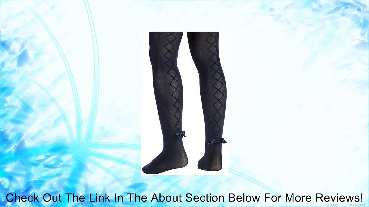 Serlei Kids Girls Microfiber Footed Tights with Argyle Design and Bow Detail Review