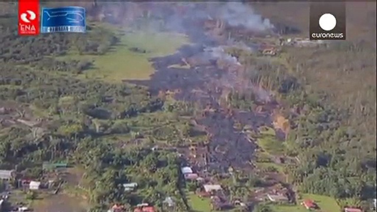 Lava from volcano sets house on fire in Hawaii