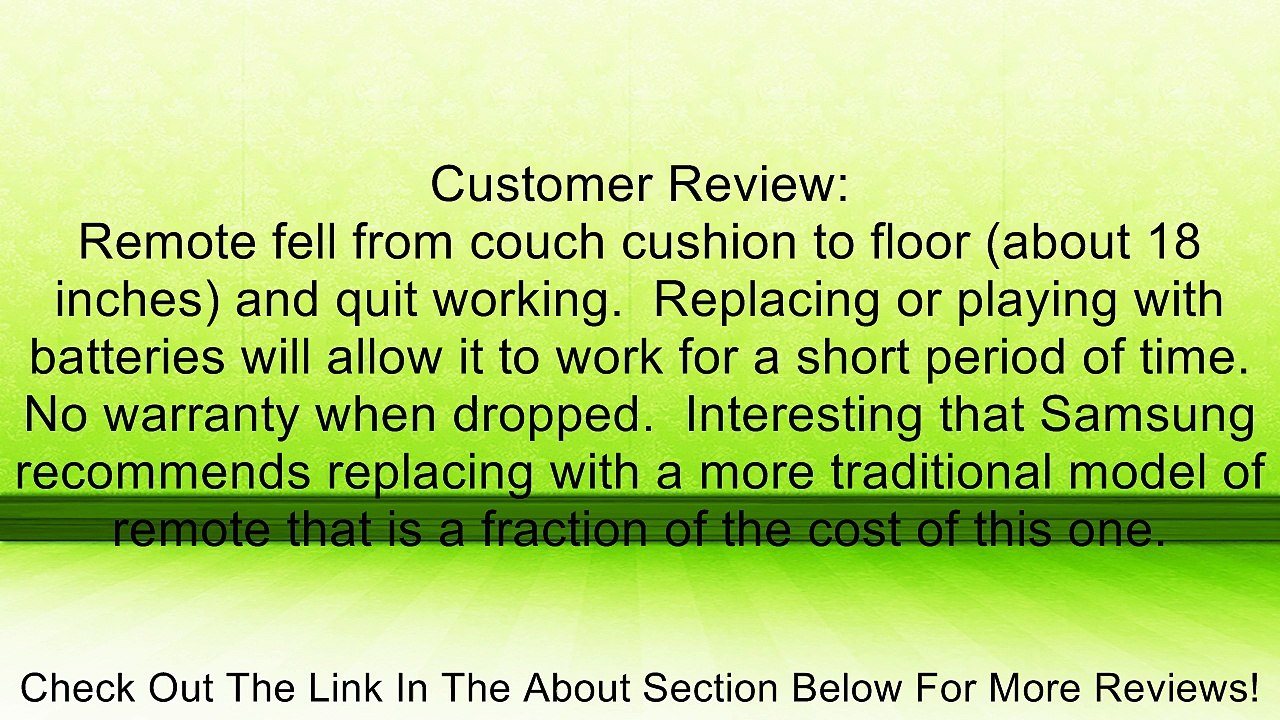 SAMSUNG OEM Original Part: AA59-00772A Smart Touch TV Remote Control Review