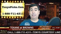 Cleveland Browns vs. Houston Texans Free Pick Prediction NFL Pro Football Odds Preview 11-16-2014