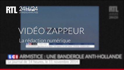 11 novembre : une banderole "Hollande démission" déployée dans le ciel de Notre-Dame-de-Lorette