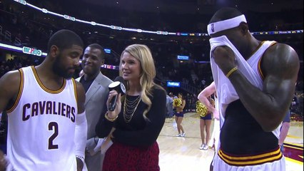 Dion Waiters and Kevin Love Videobomb Kyrie and LeBron