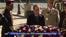 Hollande presides over WWI commemorations in Paris