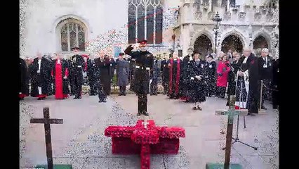 The Queen and Prince Harry lead tributes to war dead in moving ceremonies