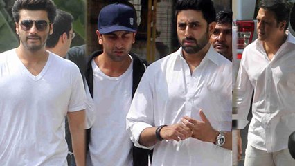 Ranbir Kapoor, Govinda, Abhishek Bachchan At Ravi Chopra Funeral