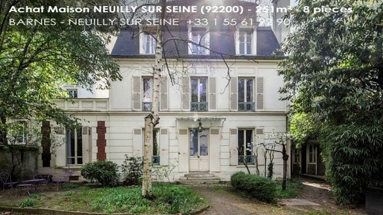 Vente Maison Villa Neuilly Sur Seine 920 8 Pieces 252m Video Dailymotion