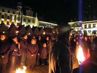 Reconstitution historique sur la Grand-Place de Béthune pour le 11 novembre 2014.