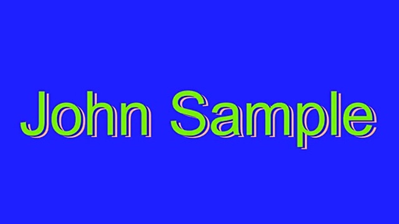 How to Pronounce John Sample